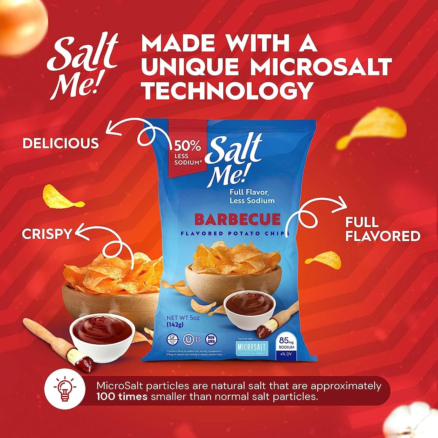 SaltMe! Barbeque Potato Chips 5oz Bag - 6ct